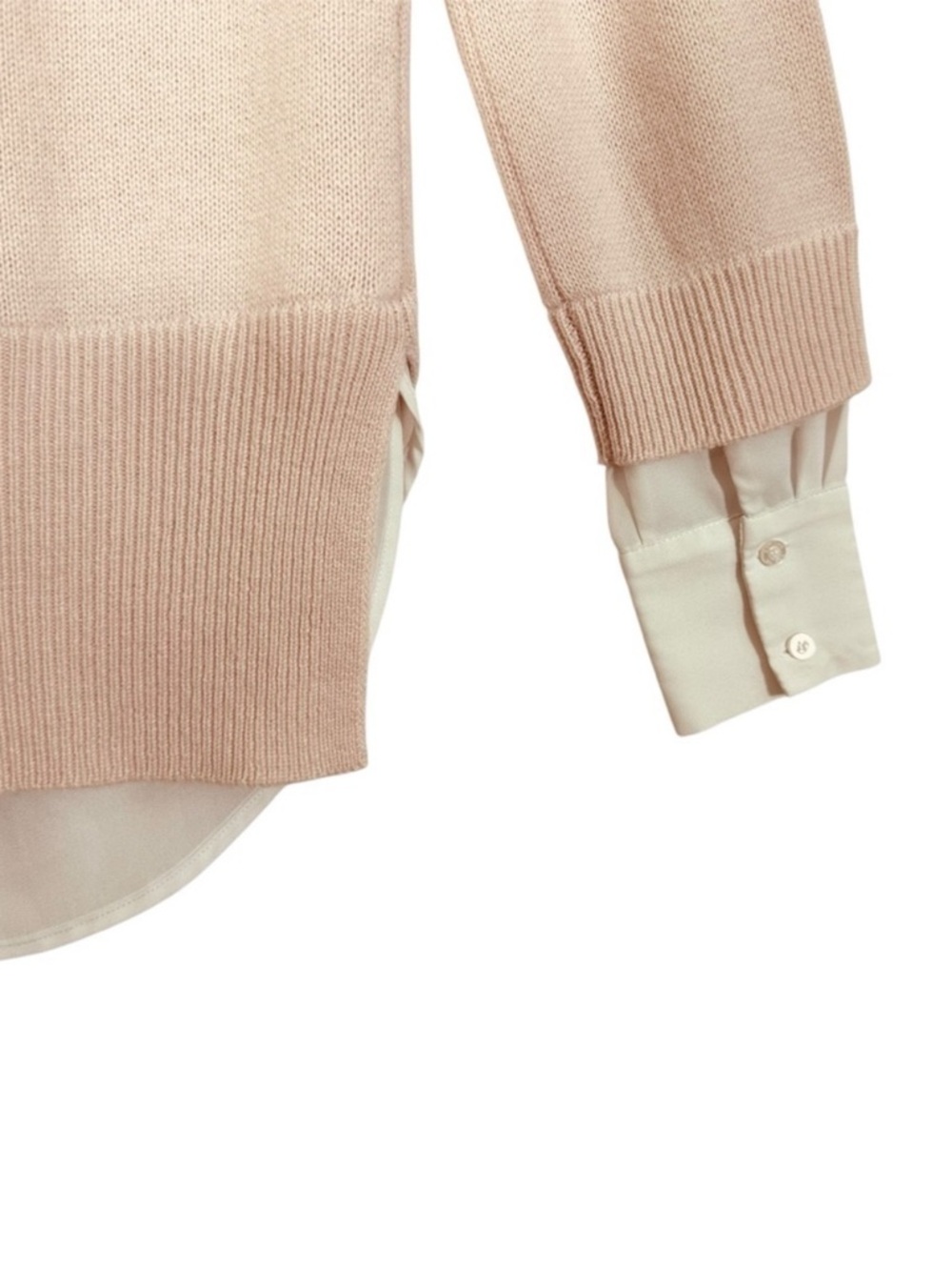 Brochu Walker The Layer Looker Cashmere Blend V Neck Sweater Paloma M - Picture 11 of 14